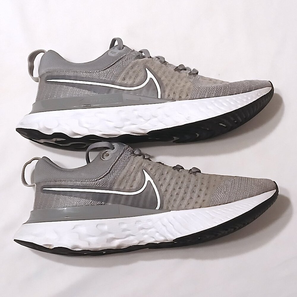 Nike React Infinity Run Flyknit Running Shoes – Gray & White - Size 8.5 - Picture 3 of 8